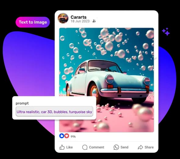 Social Media Post Creation with AI Text to Image