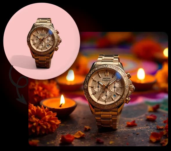 AI Diwali Product Photoshoot for eCommerce Ads