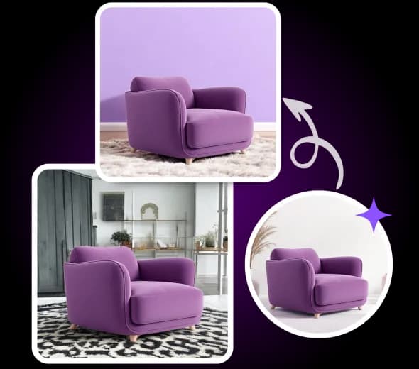 AI Furniture Photography with Seamless Backgrounds