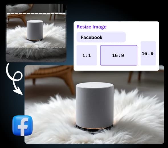 Convert Images to Facebook Sizes for Posts & Ads with AI