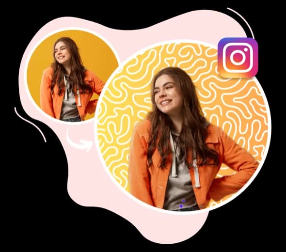 Design aesthetic Instagram profile pictures easily.