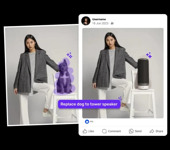Innovate Social Media Content with AI Replace Photo